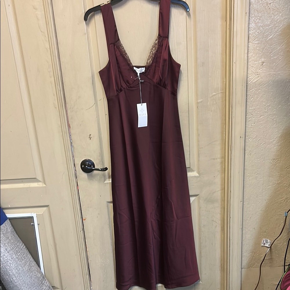 Wayf Brown Chemise A-Line Sleepwear